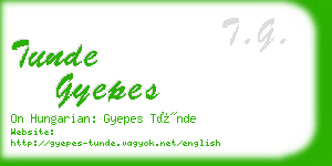 tunde gyepes business card
